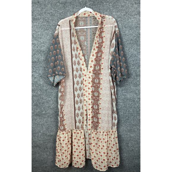 Beautiful Nomad Other - Beautiful Nomad Maxi Duster Short Sleeve XL Beach Coverup